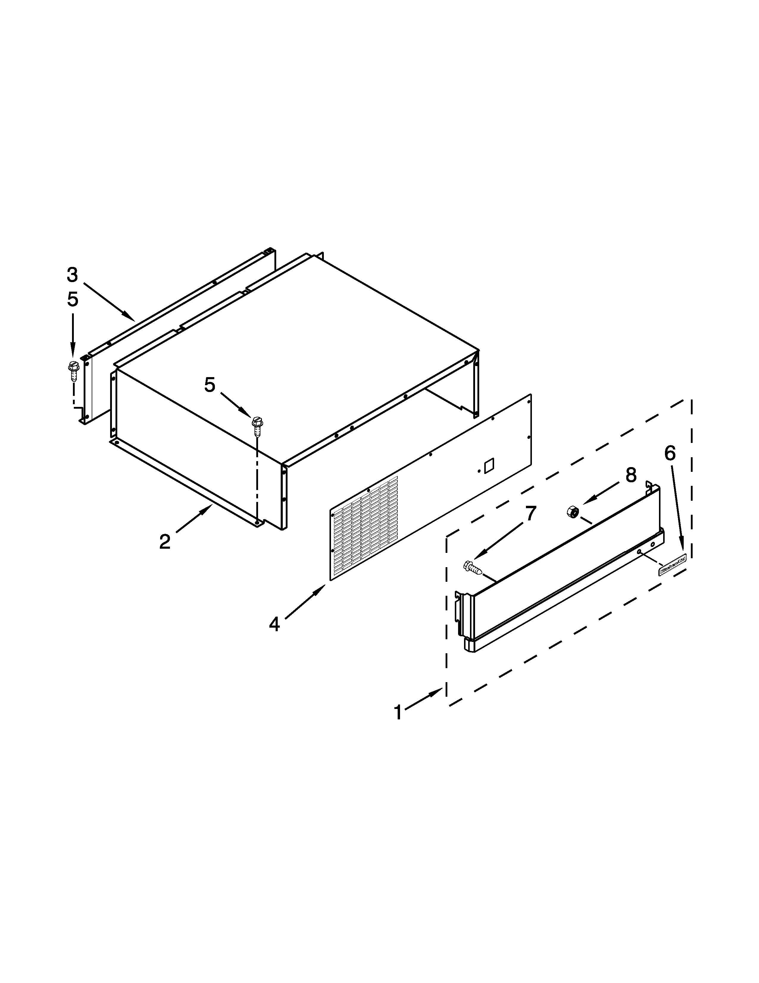 Top grille and unit cover parts