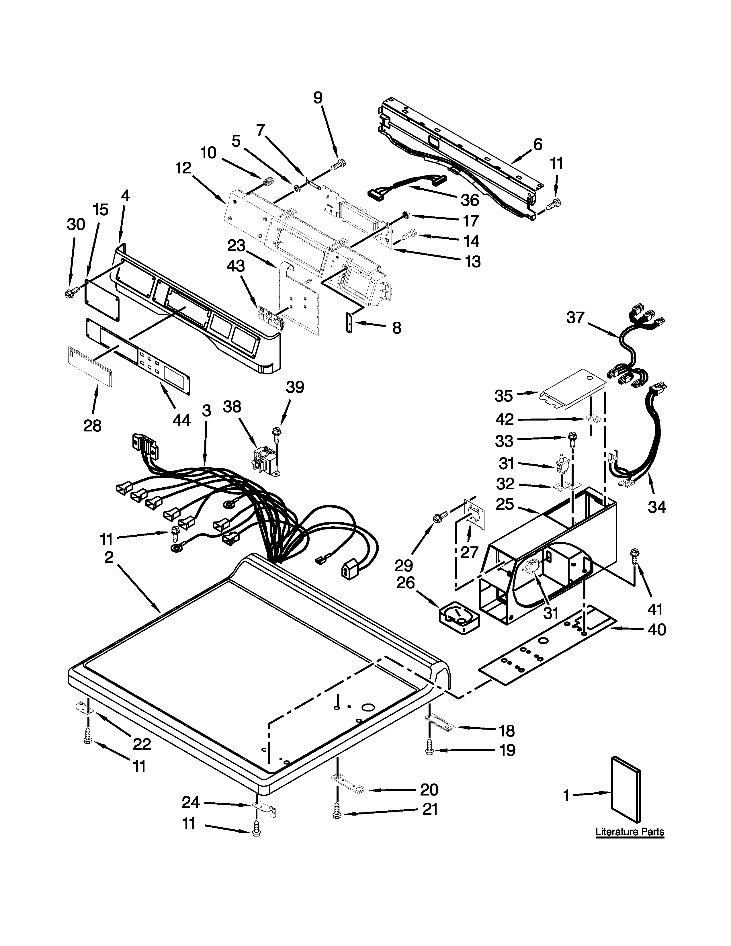 Top and console parts
