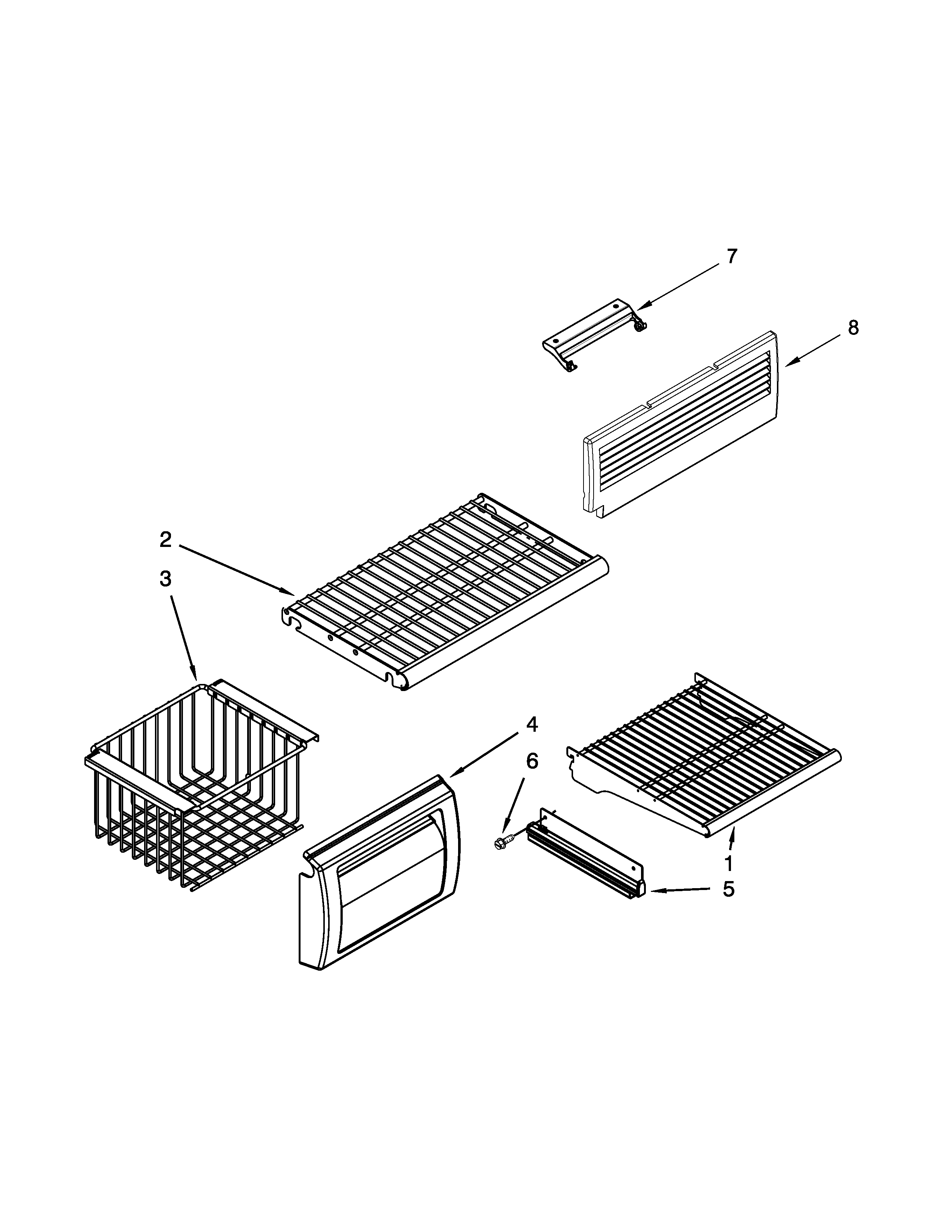 FREEZER SHELF PARTS