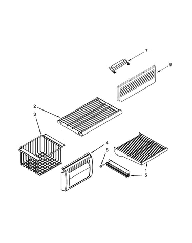 Freezer shelf parts