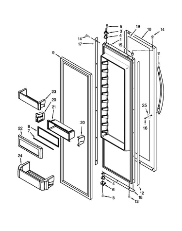 Refrigerator door parts