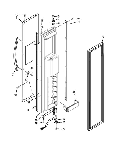 Freezer door parts