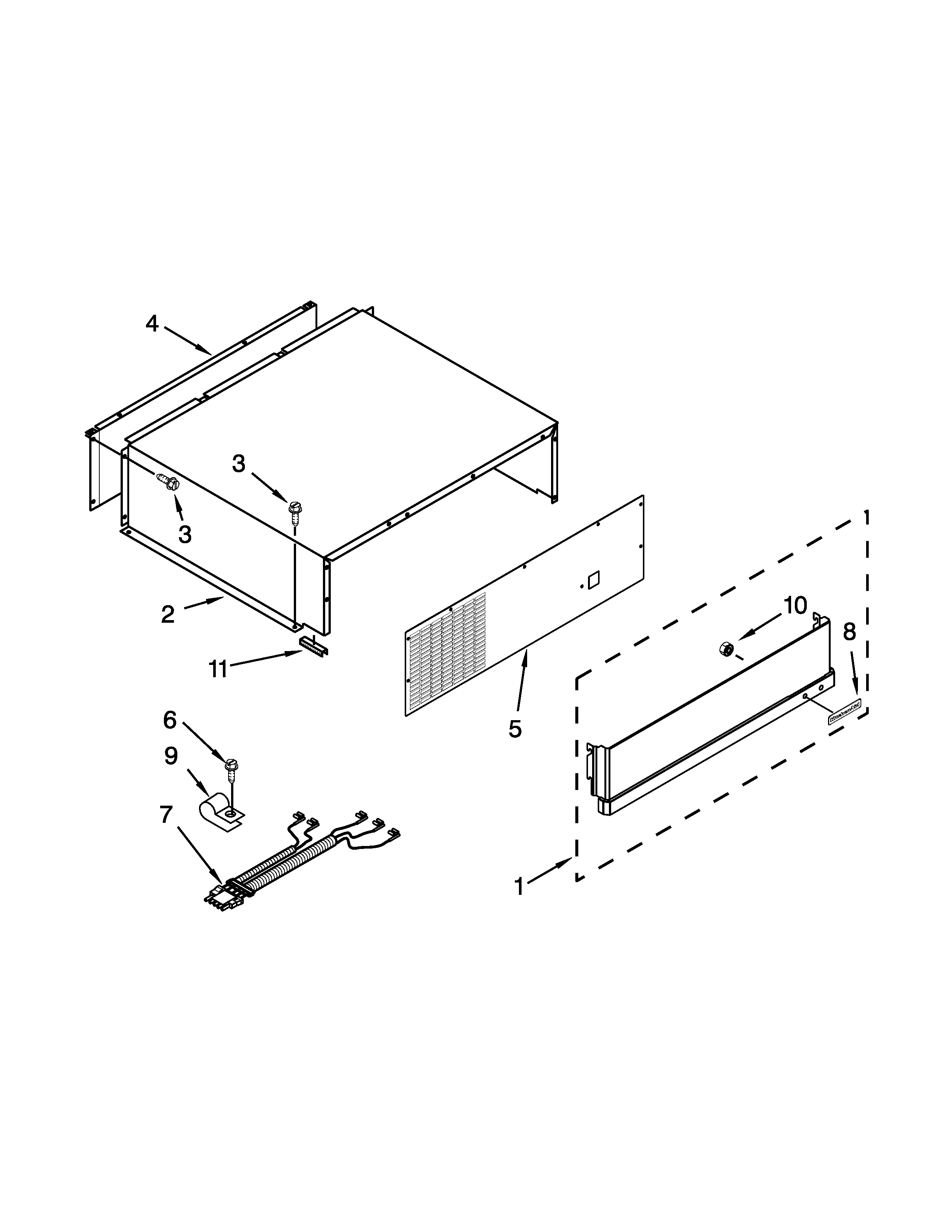 TOP GRILLE AND UNIT COVER PARTS