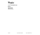 Whirlpool WMH32519CT0 cover sheet diagram