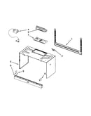 Cabinet and installation parts