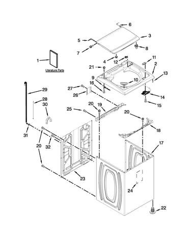 Top and cabinet parts