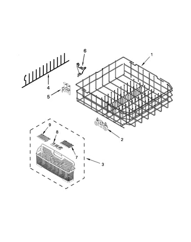 Lower rack parts