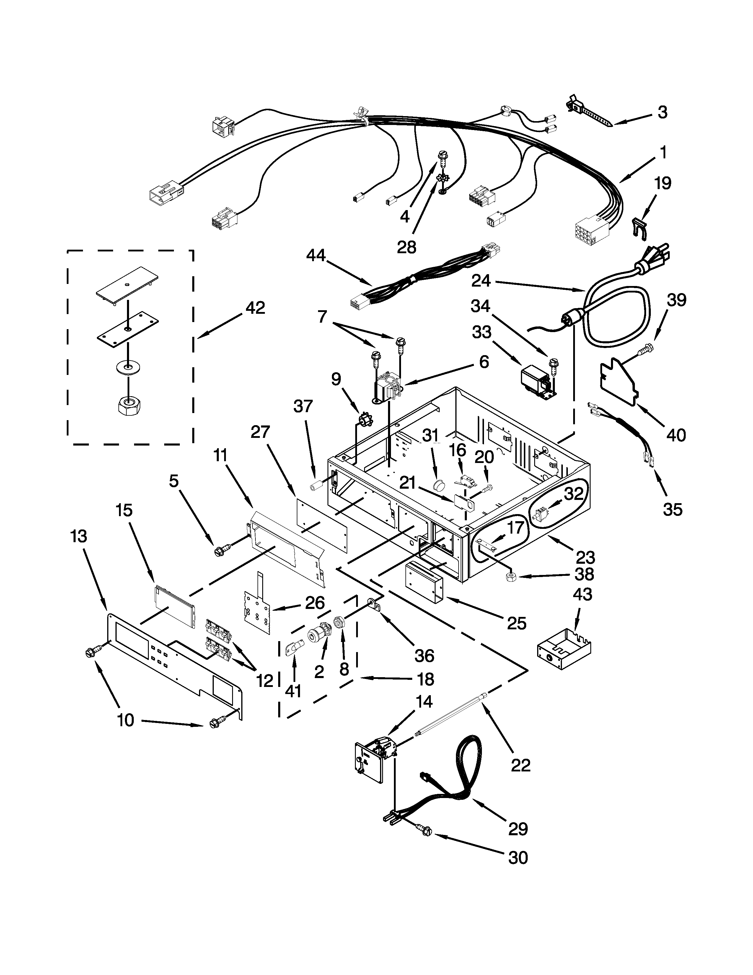 Control panel and separator parts