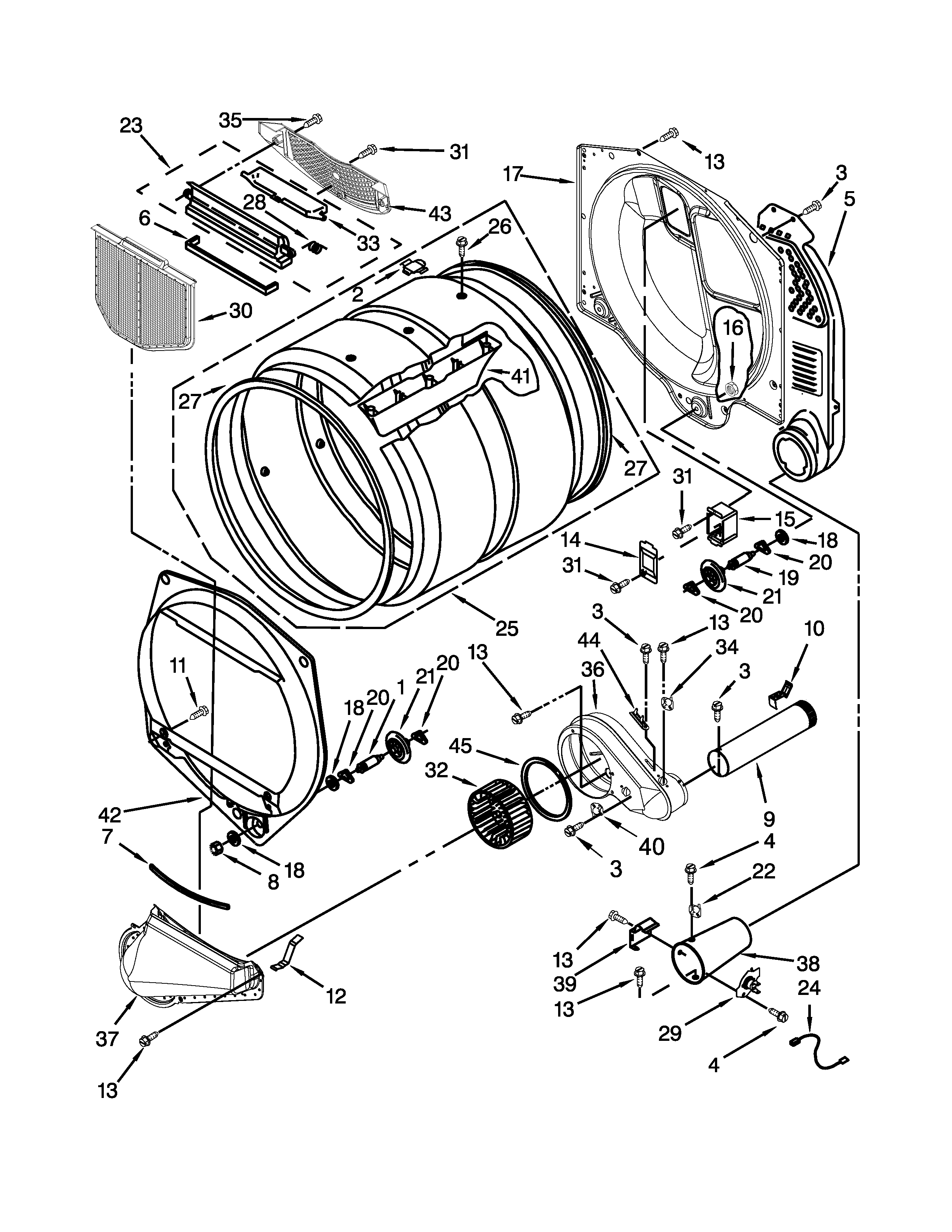 Upper and lower bulkhead parts