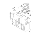 Maytag 4KMVWX505BW0 top and cabinet parts diagram