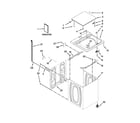 Maytag 4KMVWC400BW0 top and cabinet parts diagram
