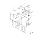 Whirlpool WTW4810BQ0 top and cabinet parts diagram