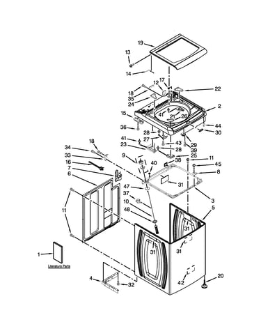 Top and cabinet parts