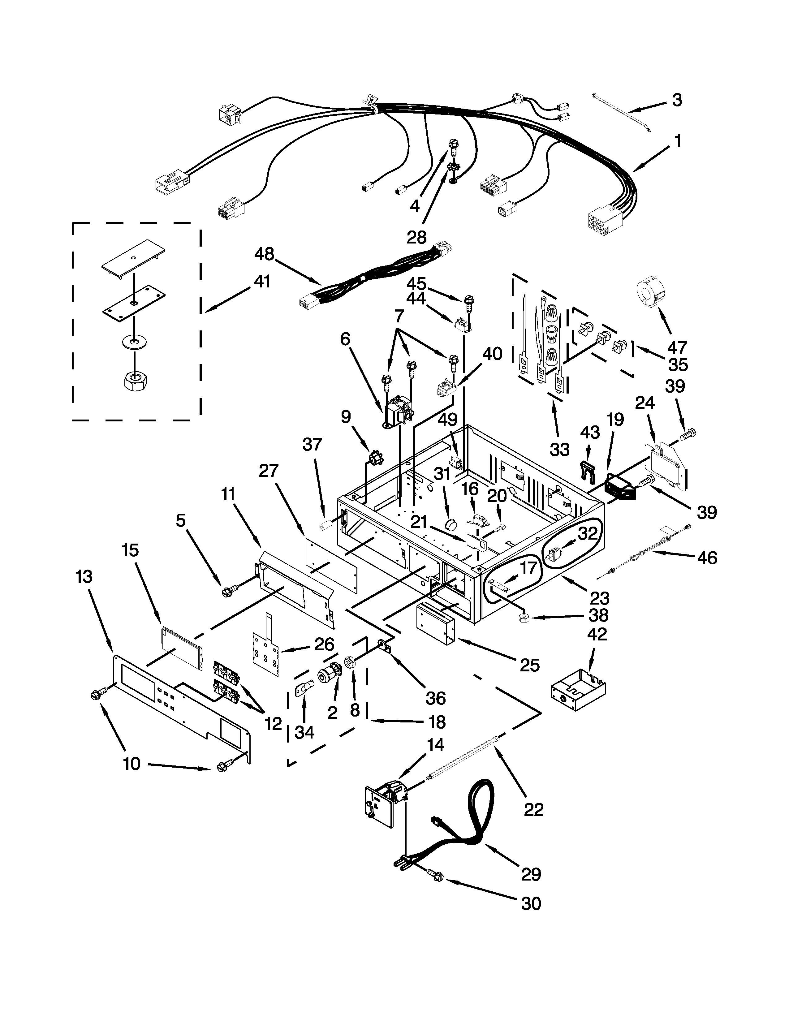 Control panel and separator parts