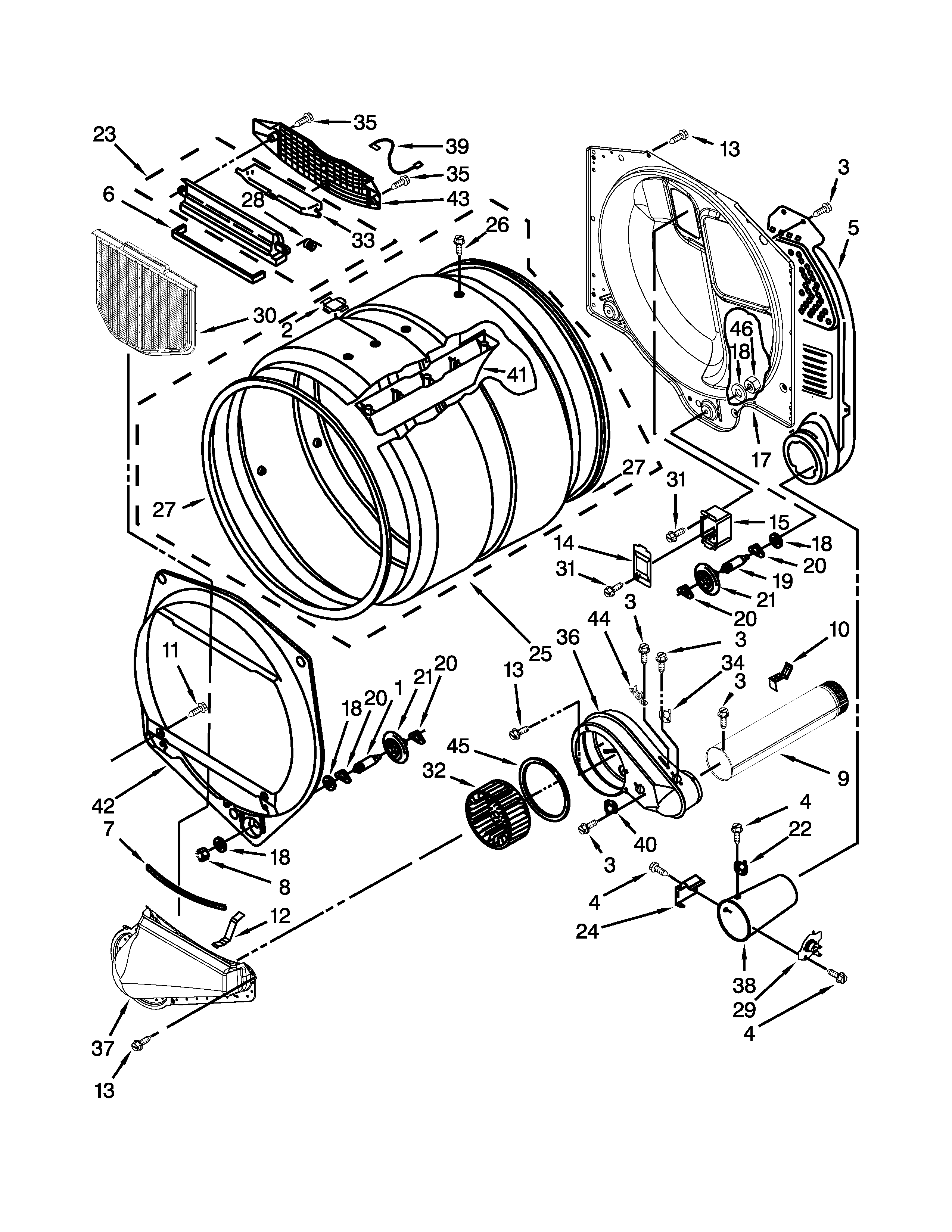 Upper and lower bulkhead parts