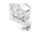 Maytag MLG24PDAWW1 upper cabinet and front panel parts diagram