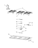 Cooktop, burner and grate parts
