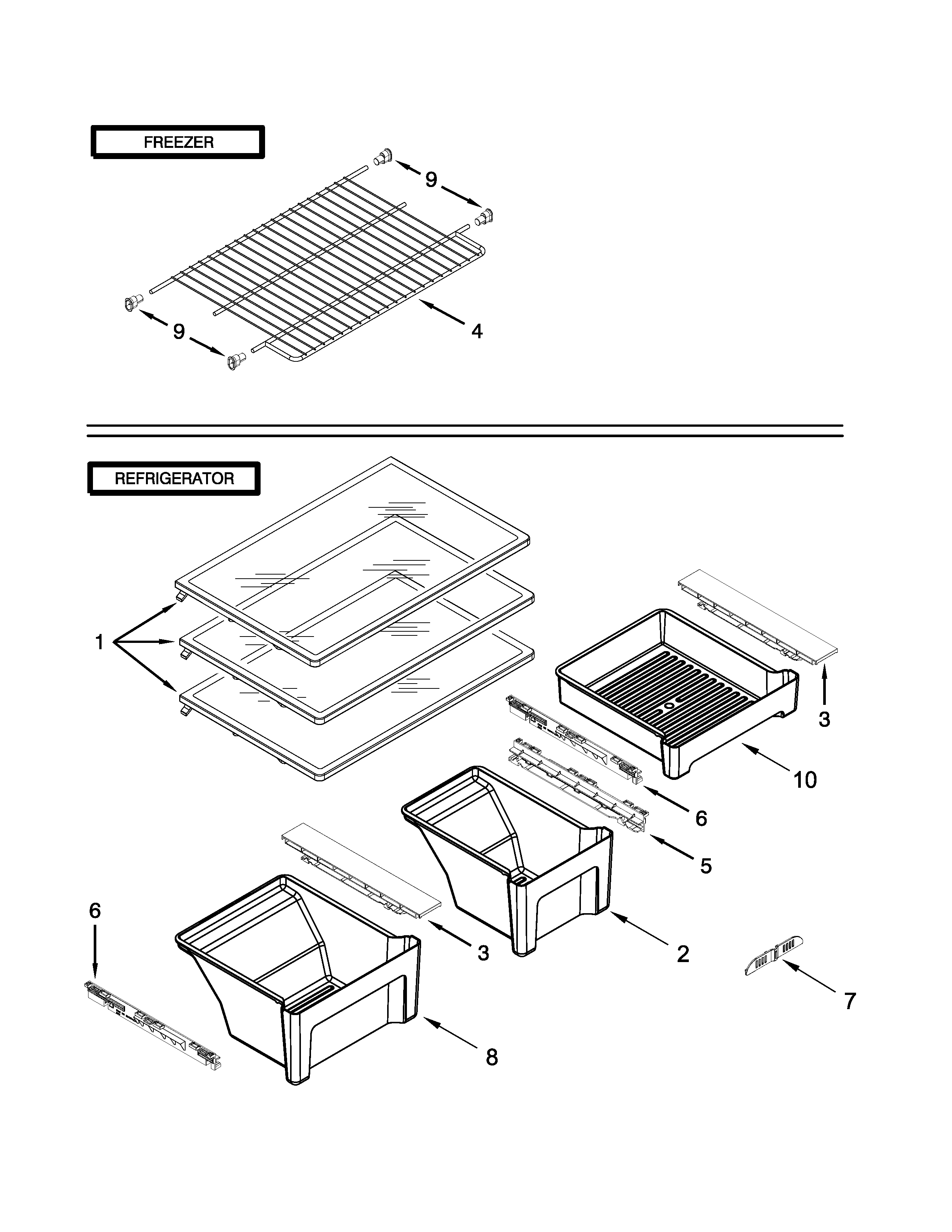 Shelf parts
