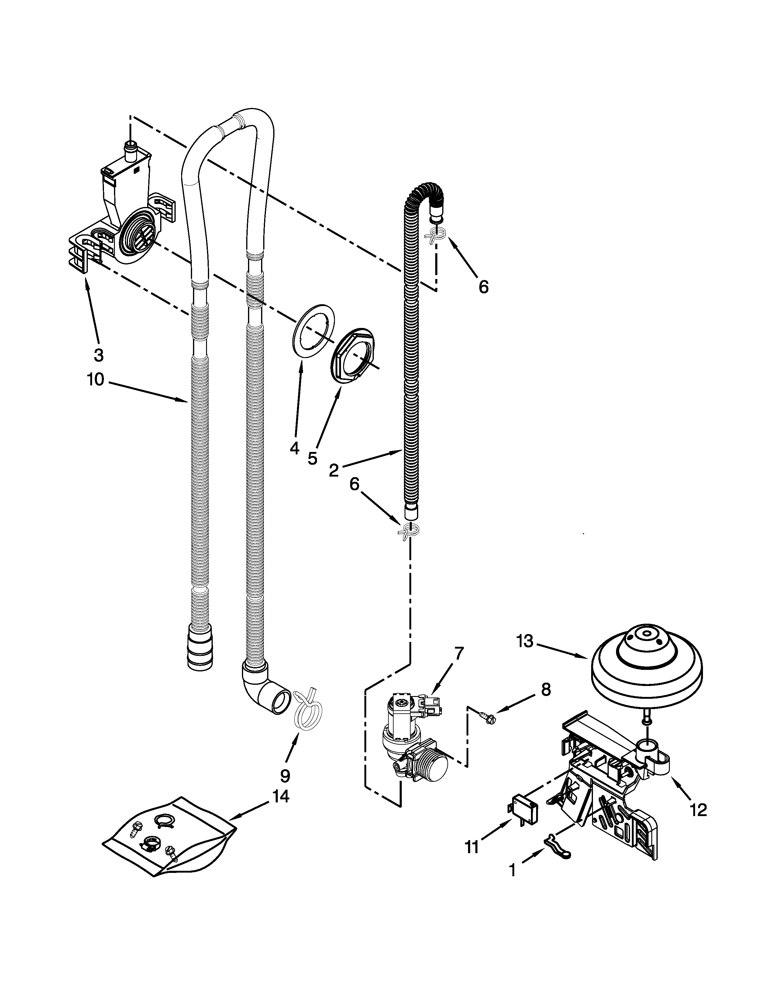Fill, drain and overfill parts