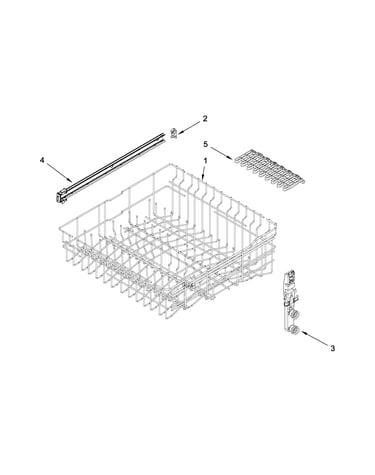 Upper rack and track parts