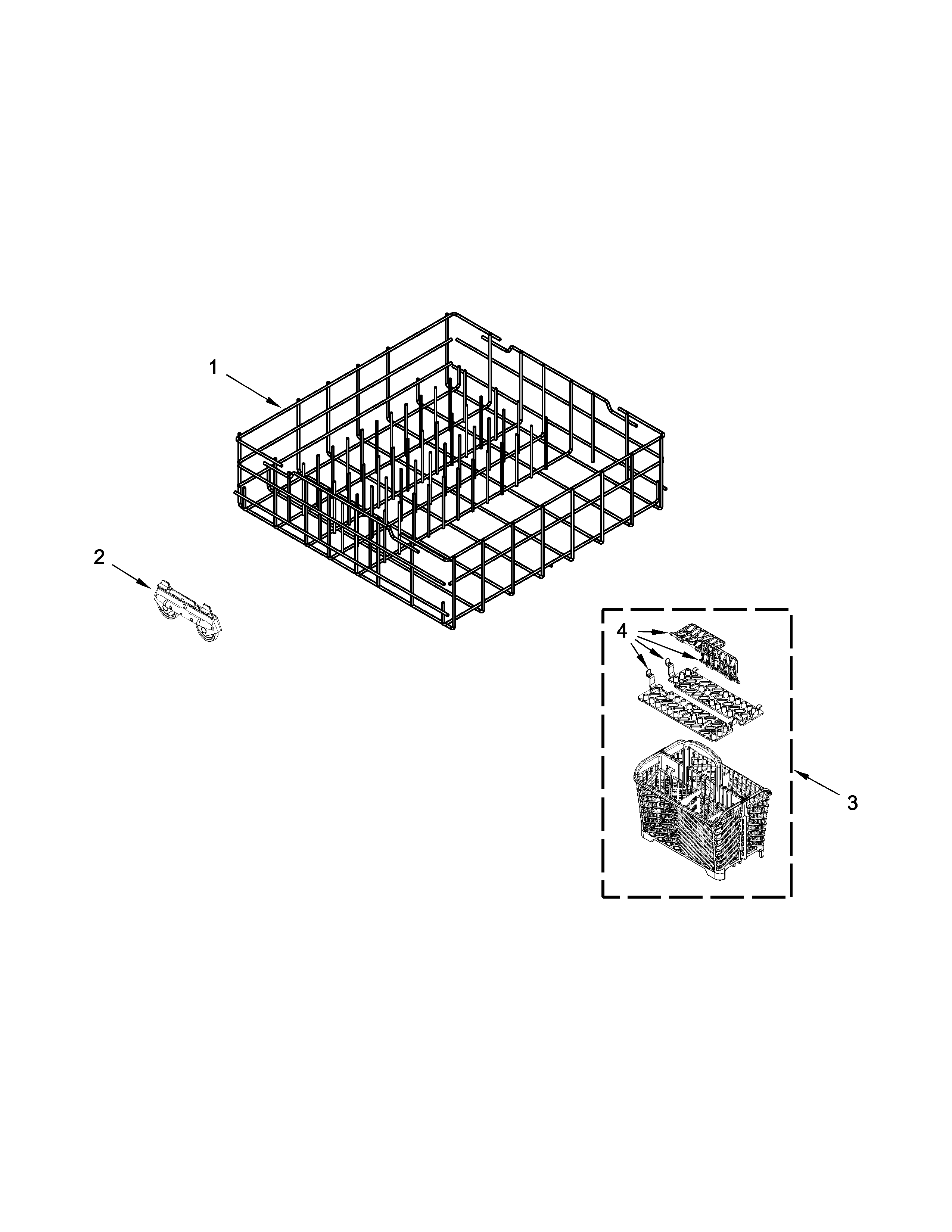 Lower rack parts