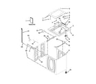 Maytag 4KMVWC405BW0 top and cabinet parts diagram
