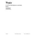 Whirlpool WFC310S0AS0 cover sheet diagram