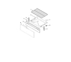 Whirlpool WFC310S0AB0 drawer and broiler parts diagram