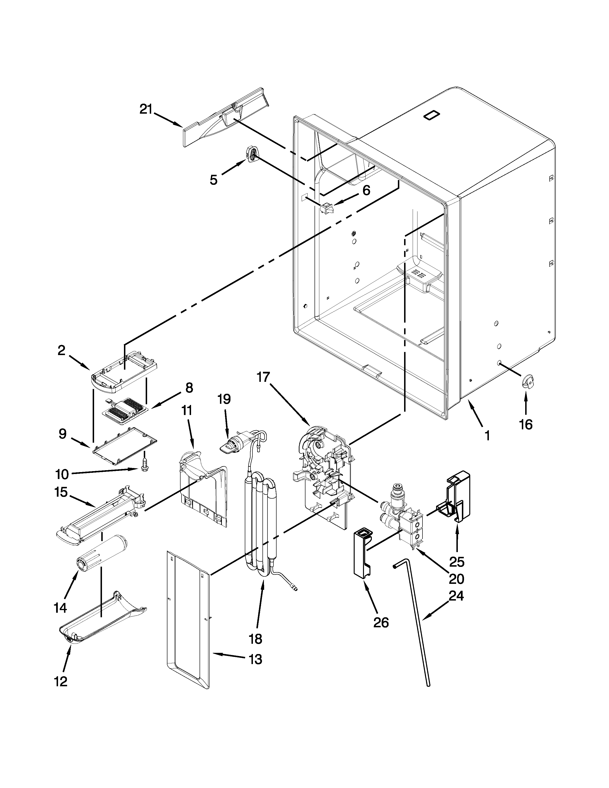 Refrigerator liner parts
