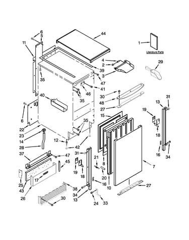 Cabinet, door and liner parts