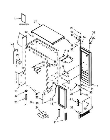 Cabinet, door and liner parts