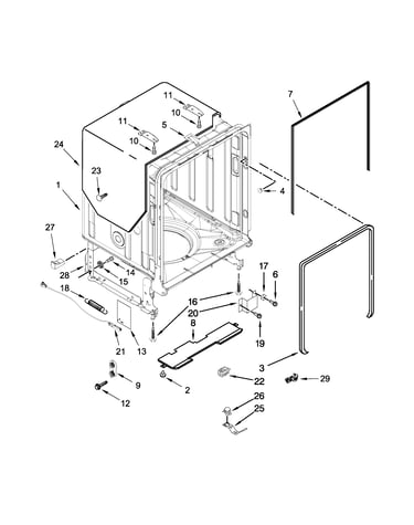 Tub and frame parts