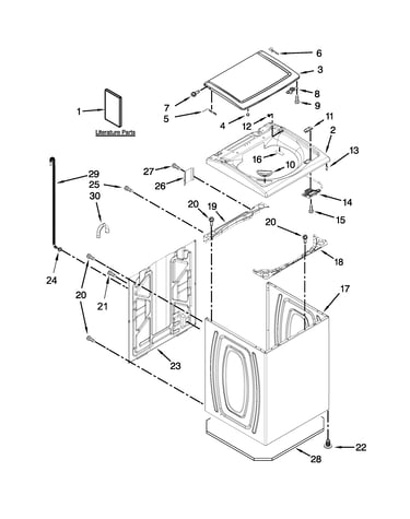 Top and cabinet parts