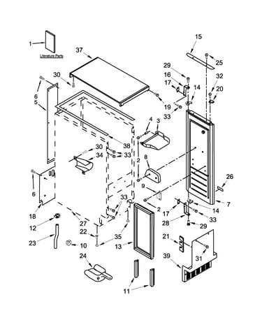 Cabinet, door and liner parts