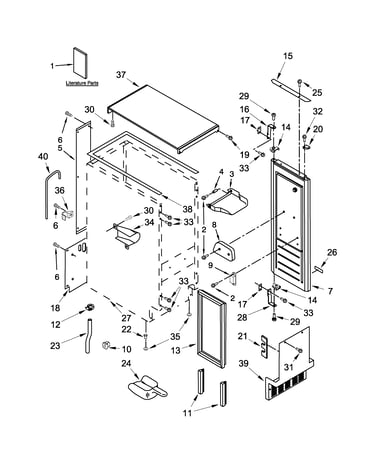 Cabinet, door and liner parts