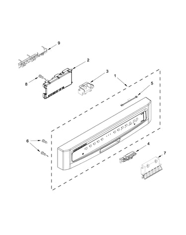 Control panel and latch parts
