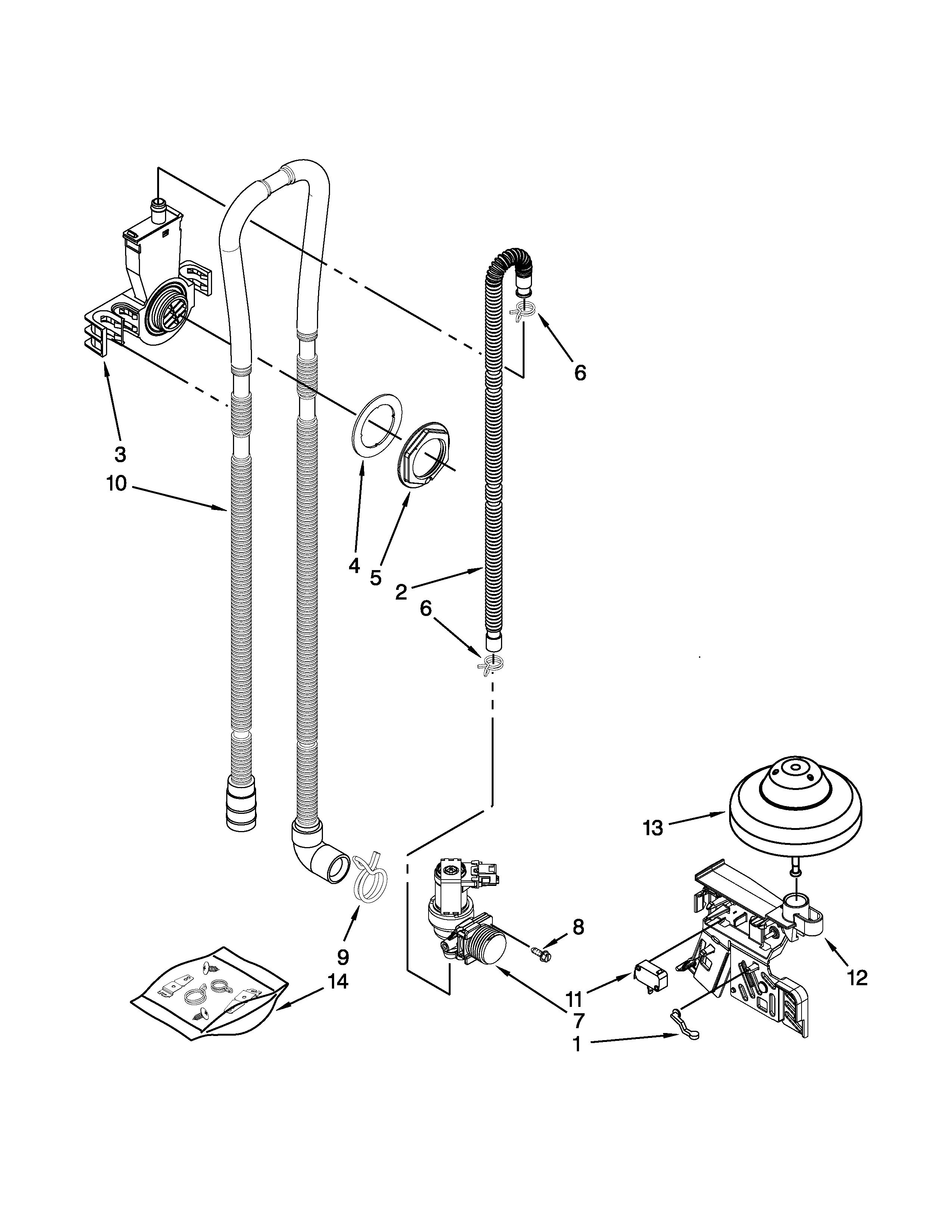 Fill, drain and overfill parts