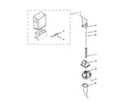 KitchenAid KSRV22FVBL00 motor and ice container parts diagram