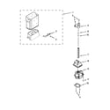 KitchenAid KSRV22FVBT00 motor and ice container parts diagram