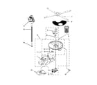KitchenAid KDTE104DSS0 pump, washarm and motor parts diagram