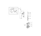 Whirlpool BRS80ARANA02 motor and ice container parts diagram