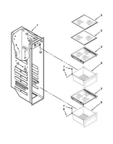 Freezer liner parts