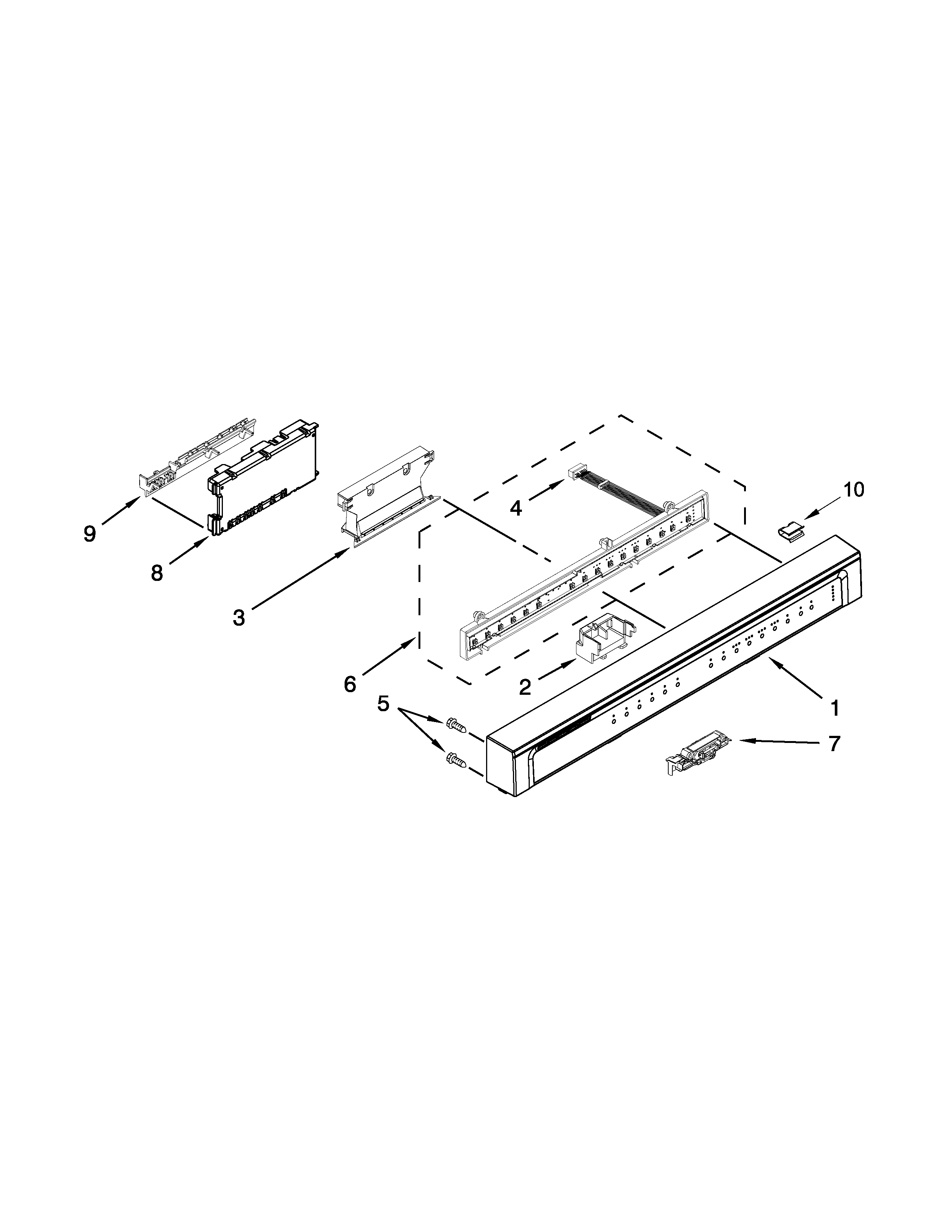 CONTROL PANEL AND LATCH PARTS