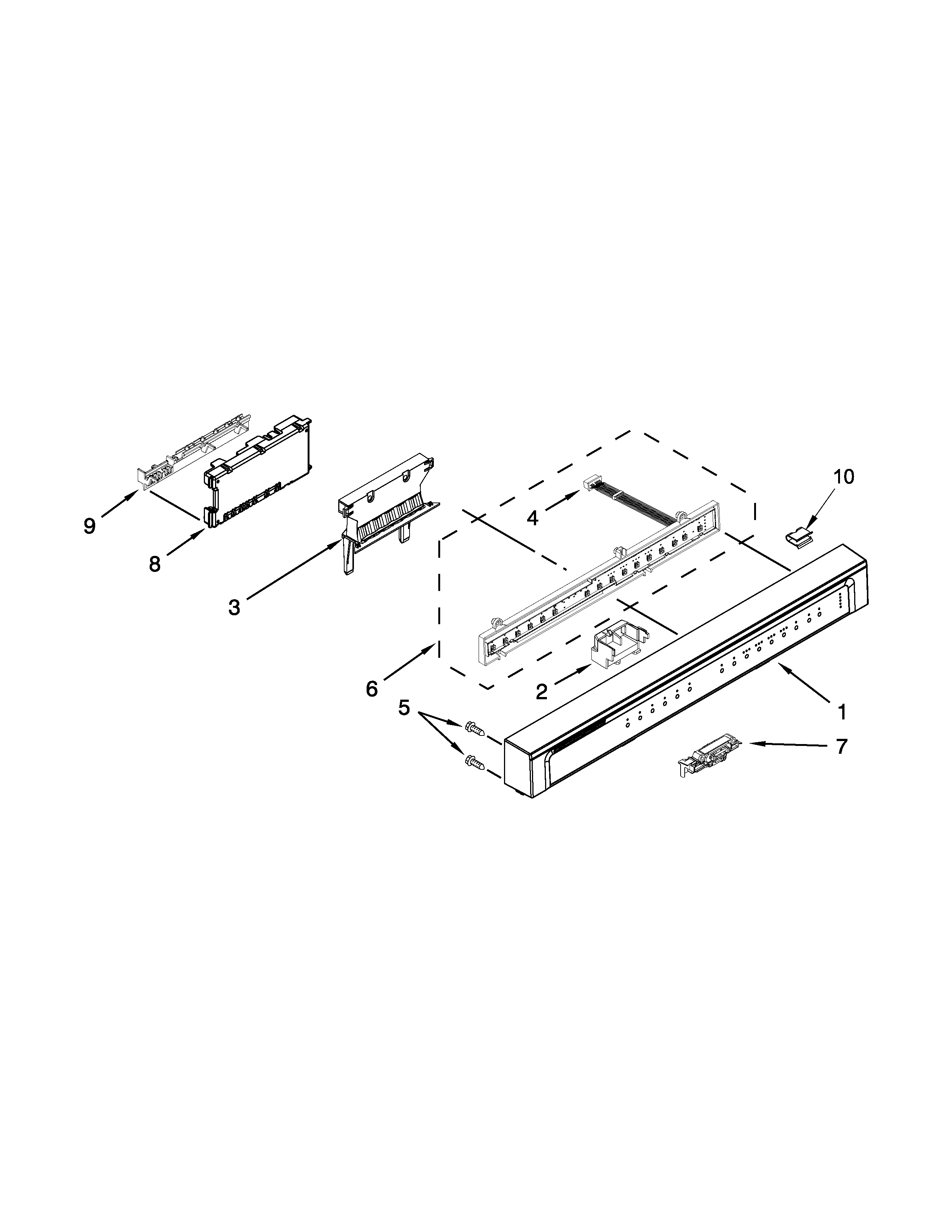 CONTROL PANEL AND LATCH PARTS