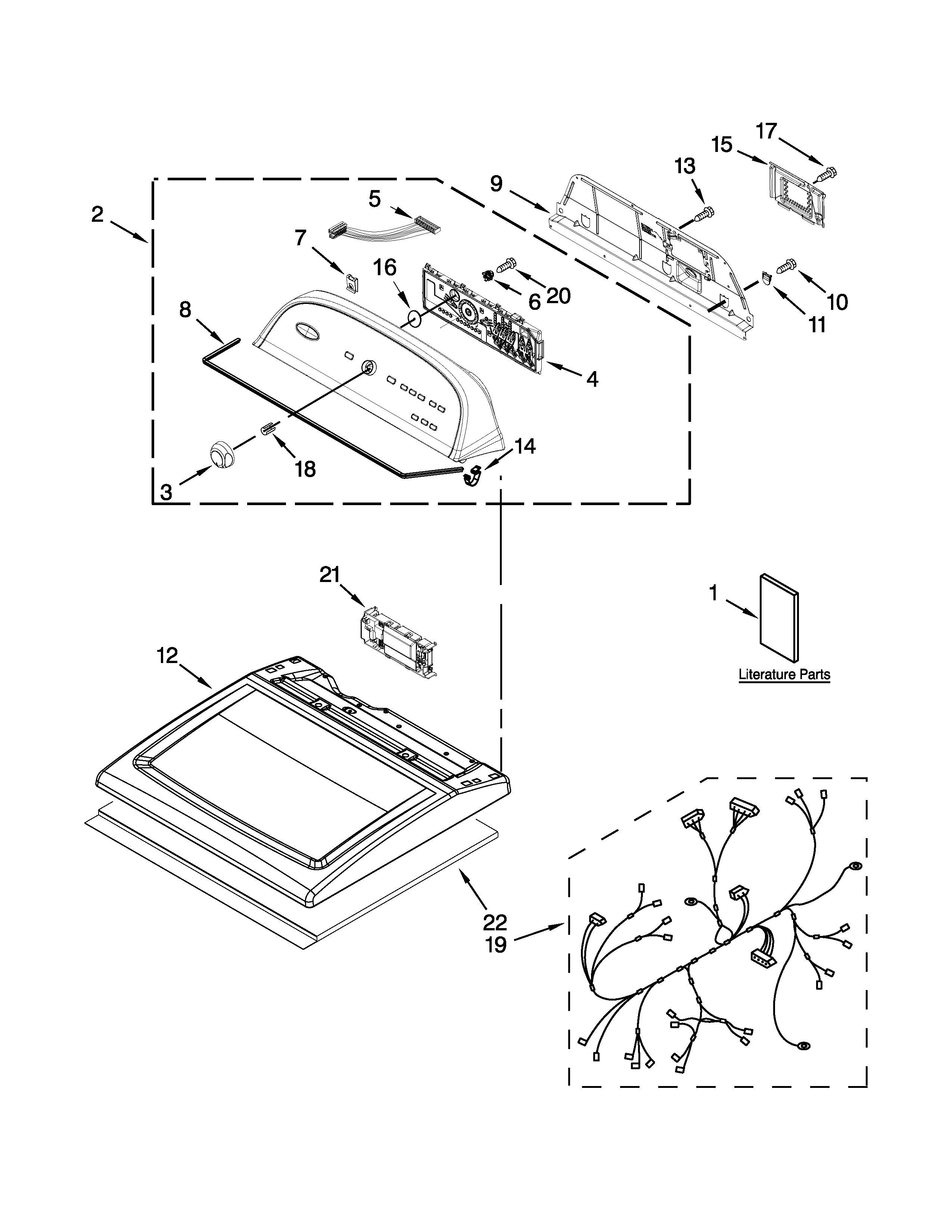 Top and console parts