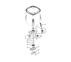 Maytag 4KMVWC300BW0 gearcase, motor and pump parts diagram