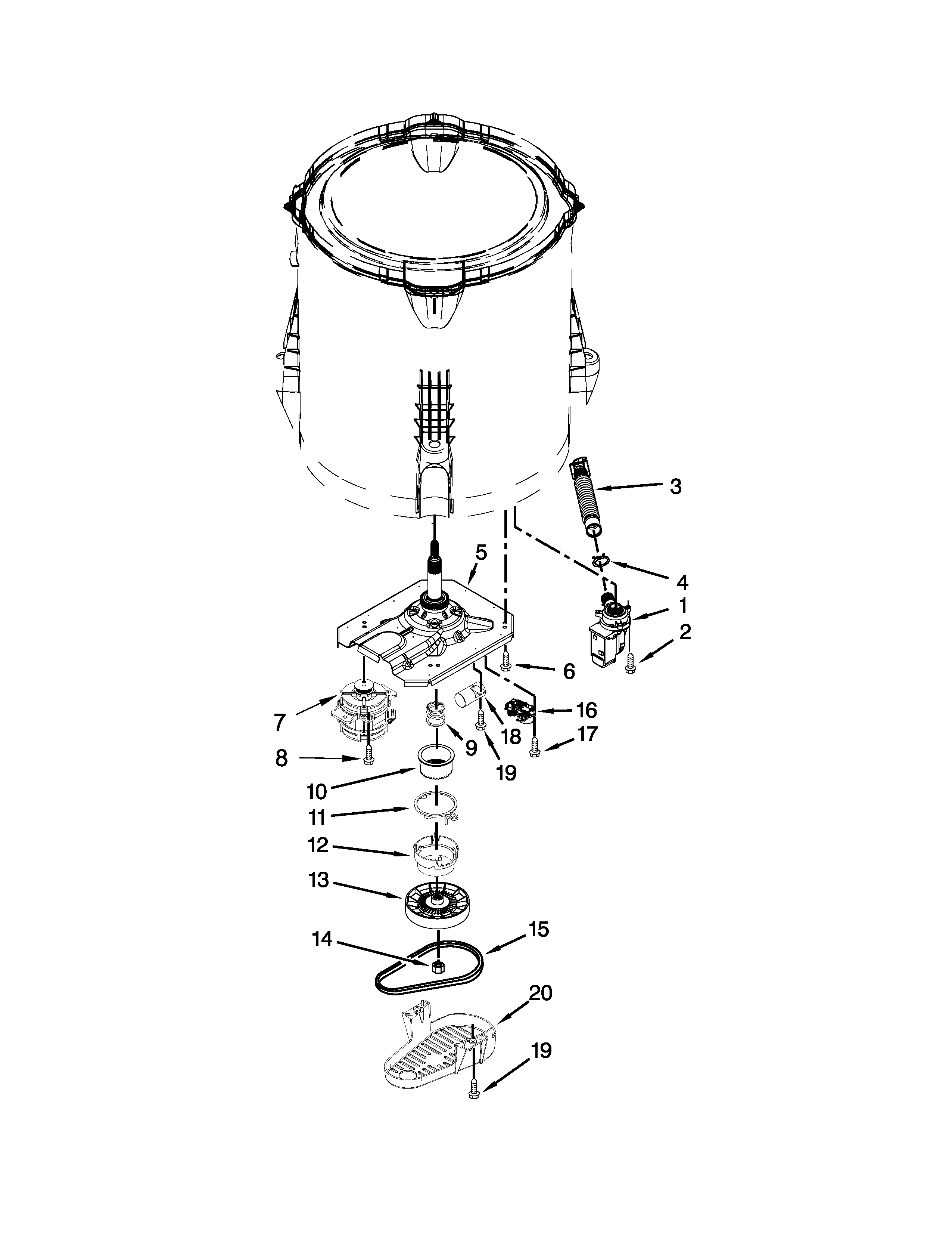 Gearcase, motor and pump parts