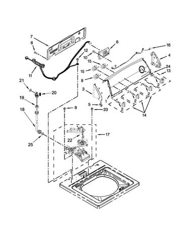 Controls and water inlet parts