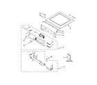 Whirlpool WED94HEXL0 top and console parts diagram