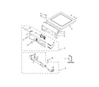 Whirlpool WED95HEXL0 top and console parts diagram